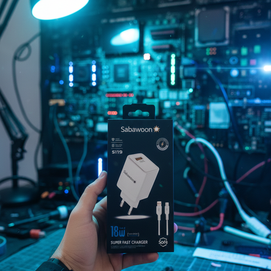 Sabawoon S119 Fast Charging Charger 🔌 | 18W Original | With Micro Cable